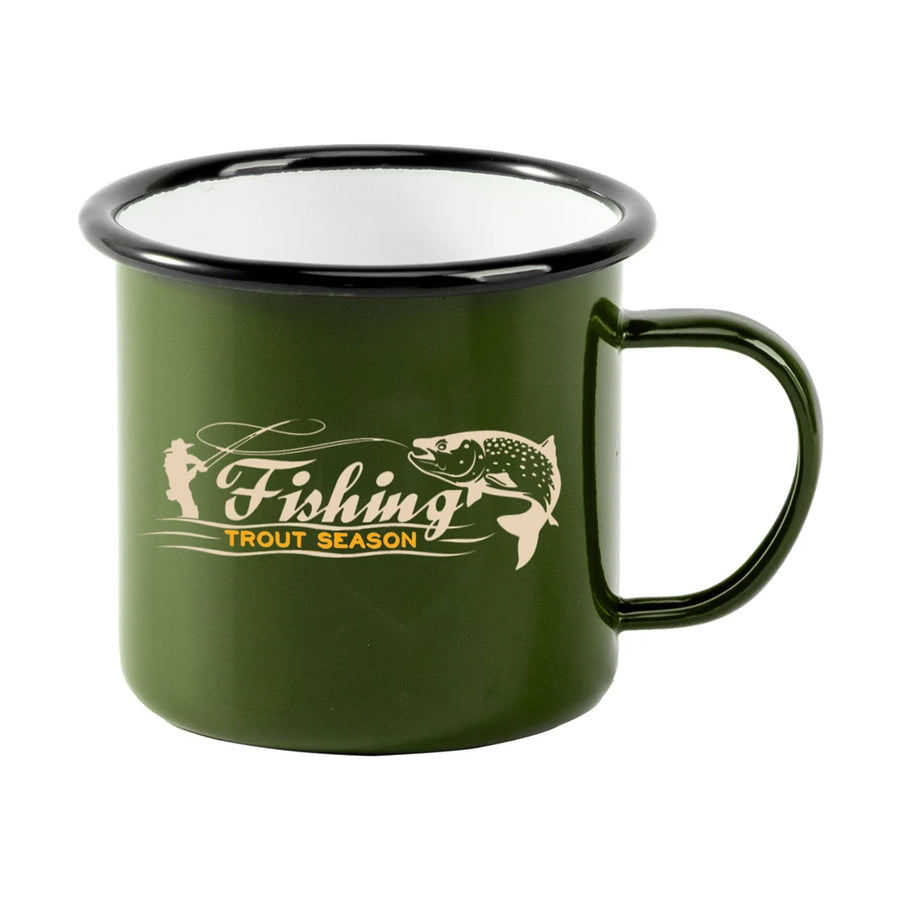 Custom Logo Enamel Mugs | 50 pcs MOQ | LFGB Certified Drinkware