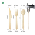 Boxed Disposable Wooden Cutlery Sets | 16cm Birch Hotel Cutlery