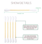 Private Label Cotton Bud 300pcs | 10,000 Boxes MOQ Bamboo Stick Eco