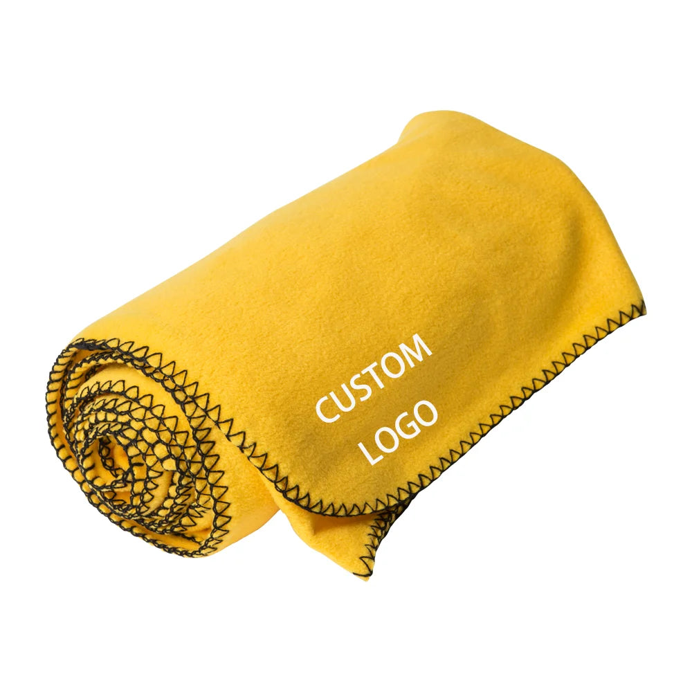 Simple Design Promotion Fleece Blanket Polyester Bulk Polar Blanket Customized