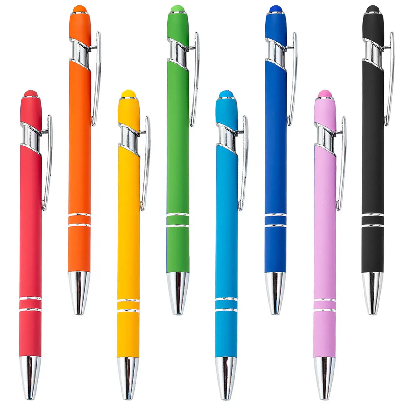 Custom Metal Ballpoint Pens with Logo | 10 MOQ Laser Engraving Stylus