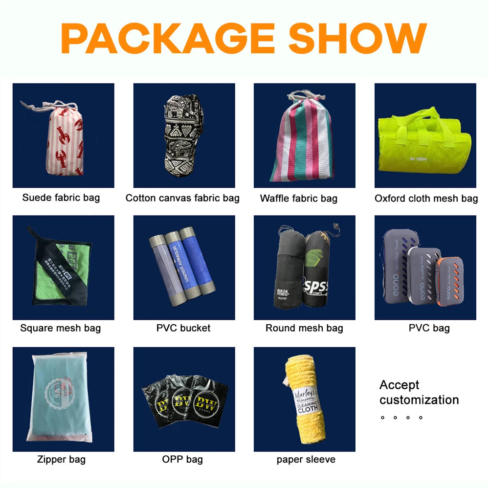 Custom Sublimated Microfiber Beach Towel: 400-500GSM, Full-Color Digital Print, Quick-Dry