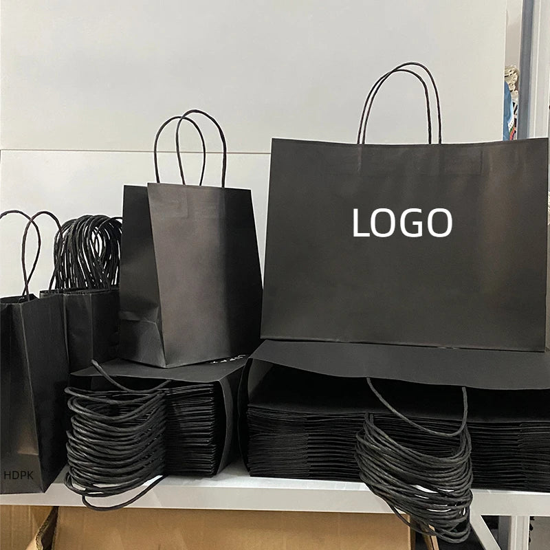 Custom Kraft Paper Bags with Logo – 1,000 MOQ, 33-40 Day Lead