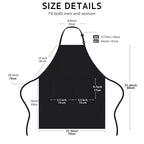 Custom Waterproof Poly-Cotton Restaurant Apron with 3 Pockets and Adjustable Neck Strap