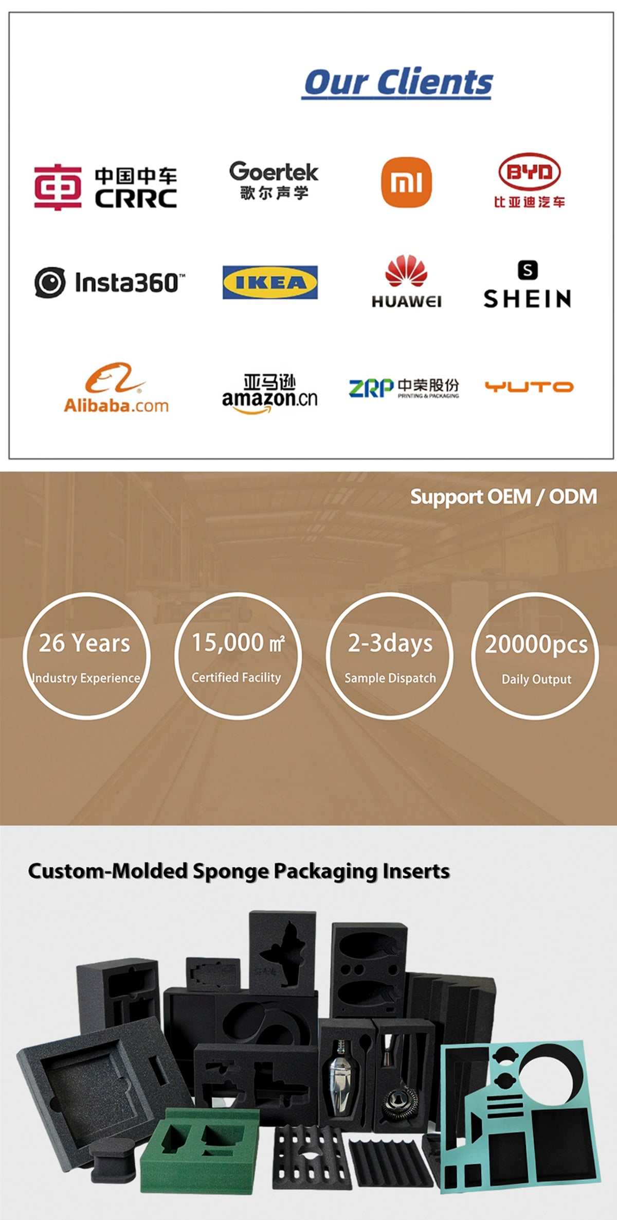 Custom EVA PU Foam Box Inserts Black | MOQ 500