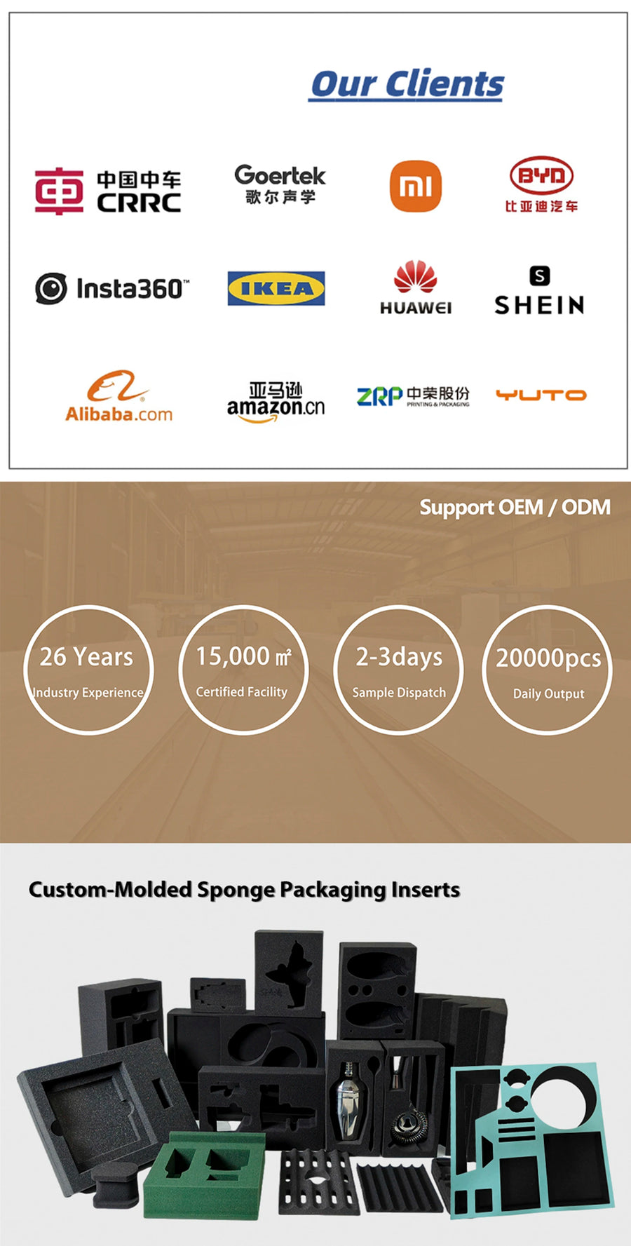 Custom EVA PU Foam Box Inserts Black | MOQ 500