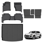 Porsche Cayenne 958 Full Set Floor Mats and Trunk Liner 2011-2018 Custom Fit All-Weather TPE
