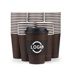 Customized Brown Kraft Paper Coffee Cup with Logo | MOQ 10,000