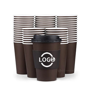 Customized Brown Kraft Paper Coffee Cup with Logo | MOQ 10,000