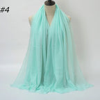 Wholesale Polyester Scarves: 105 Colors, 10-Day Lead, 90x180cm | Spring/Summer Women's Fashion
