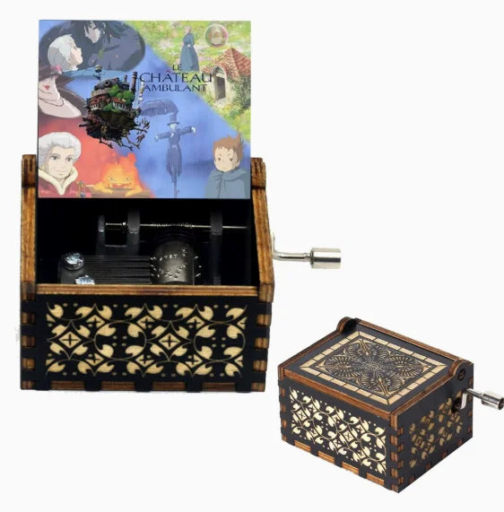 Wooden Hand-Cranked Music Box | Howl's Moving Castle | 10 MOQ | Custom