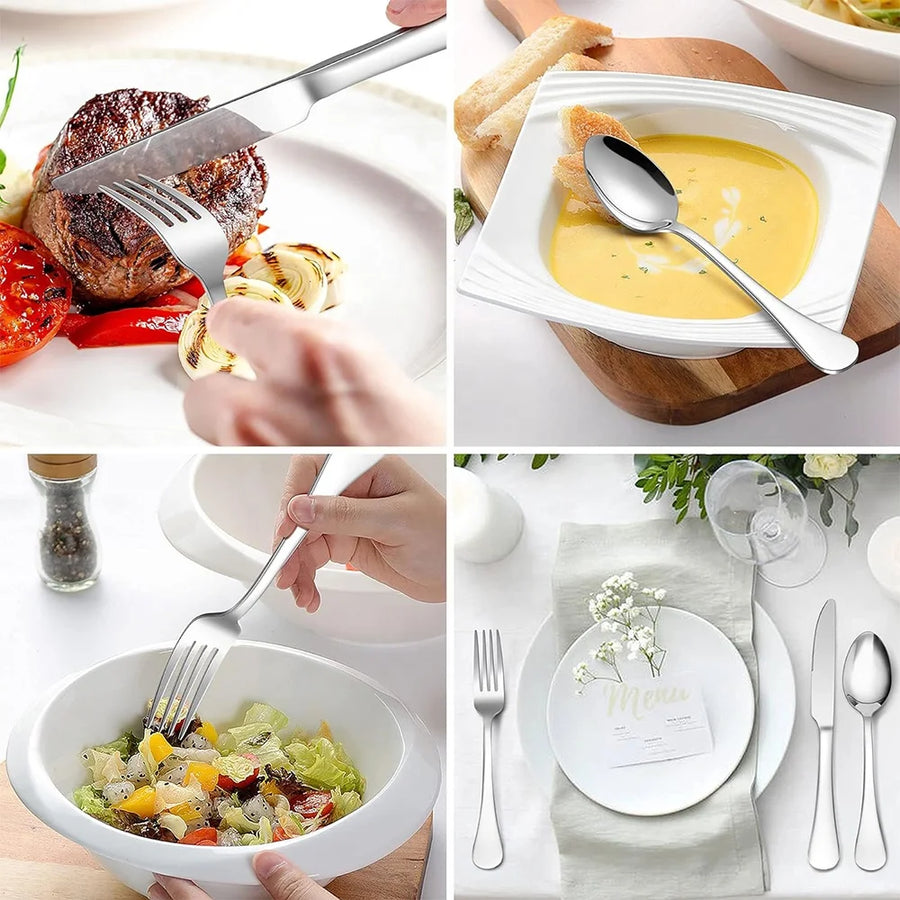 410 Stainless Steel Flatware Set | Mirror Polish | 50 MOQ | Modern Style