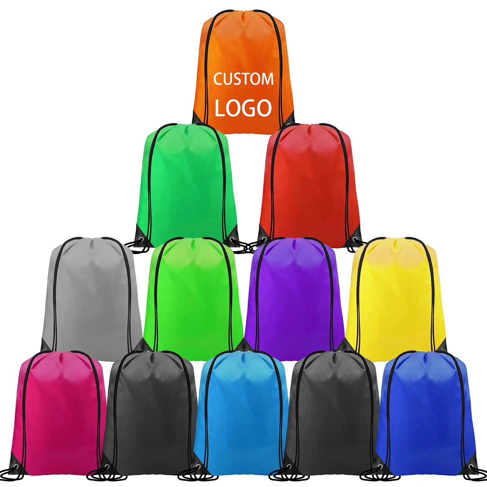 Custom Microfiber Synthetic Leather Drawstring Bag: Waterproof, Thermal Print Logo, MOQ 50 for Gym & Camping