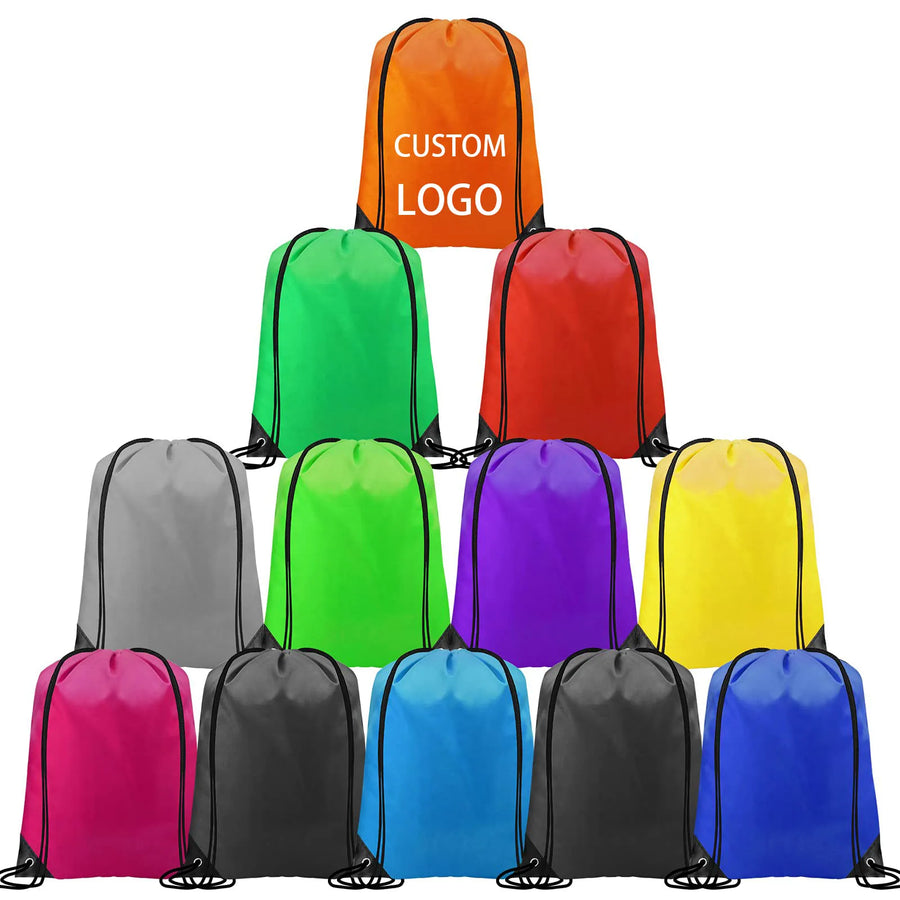 Custom Microfiber Synthetic Leather Drawstring Bag: Waterproof, Thermal Print Logo, MOQ 50 for Gym & Camping