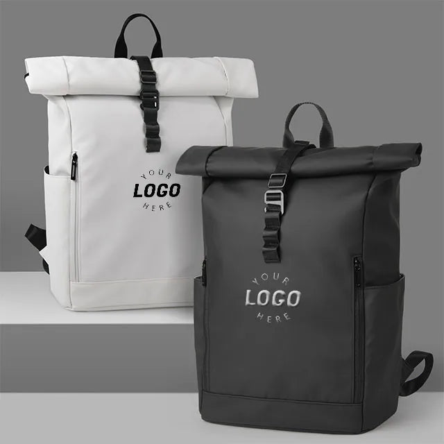 Custom Roll-Top Backpack with Logo | Bulk MOQ 50