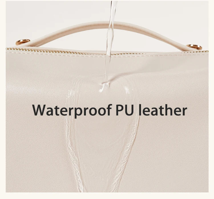 Custom Cosmetic Bags with Logo – PU Leather, 300 pcs MOQ