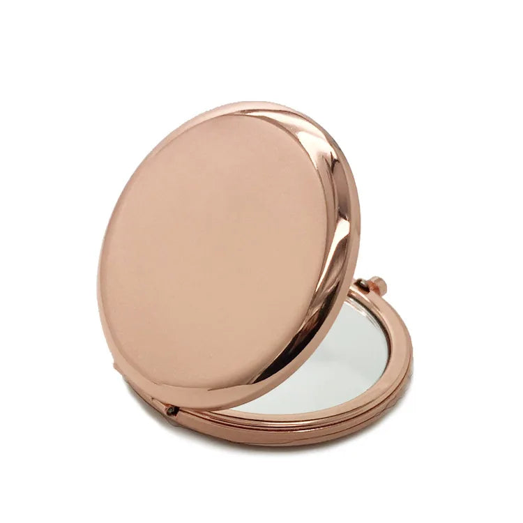 Personalized Pocket Mirrors with Name | Rose Gold | MOQ 100 pcs