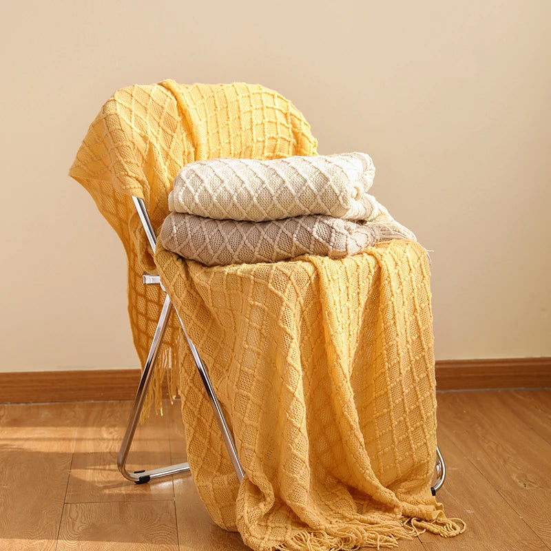 Custom Acrylic Throw Blanket with Logo | MOQ 100 pcs