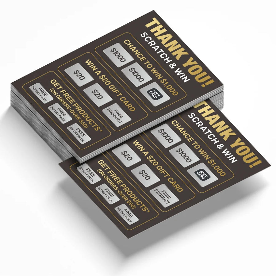 Custom Printed Scratch Cards – Promotional Coupon Cards & Gift Cards With Scratch-Off Coating