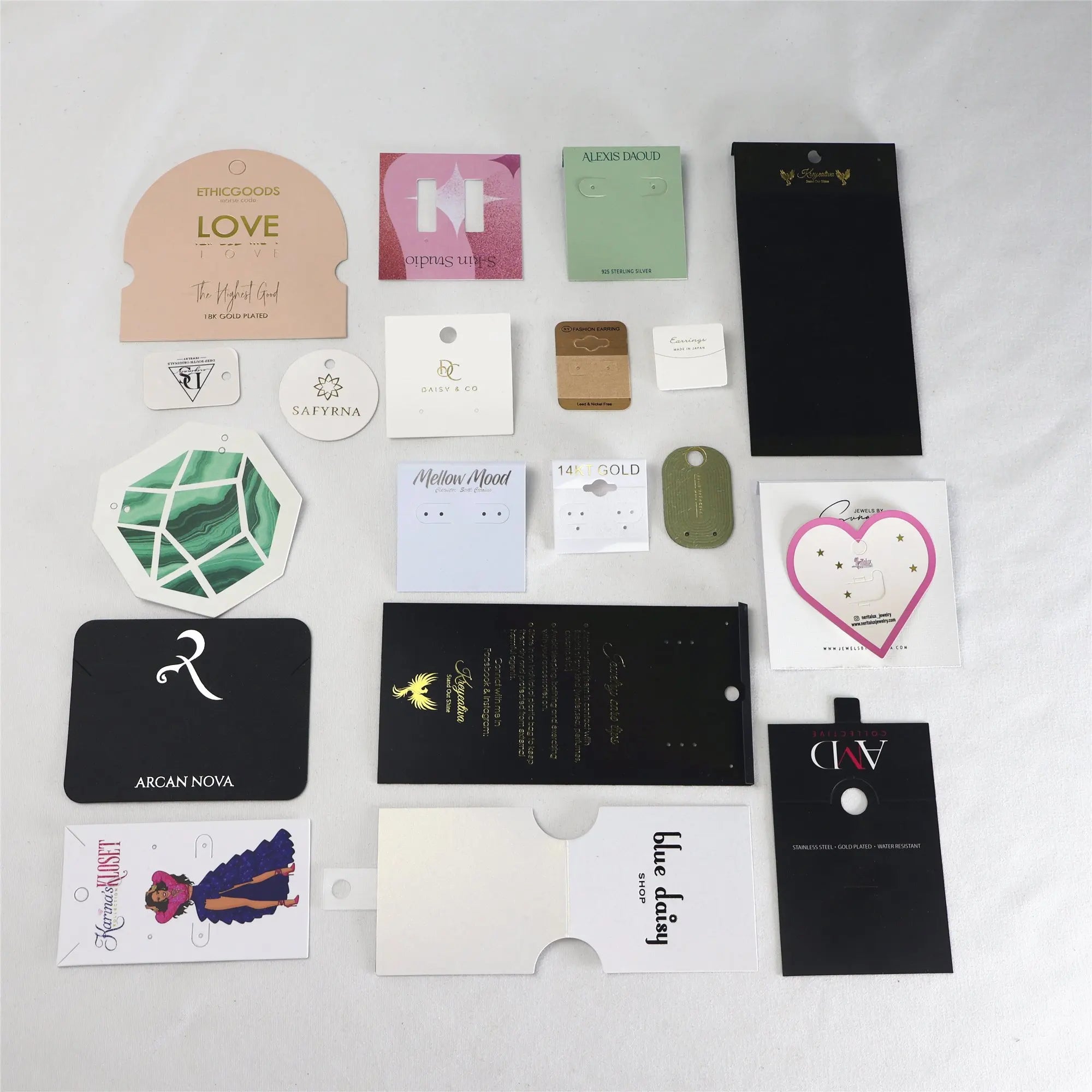 Custom Jewelry Cards with Gold Foil & Embossing | FSC Certified