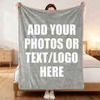 Custom Printed Fleece Blanket with Logo | 1 MOQ Cozy Throw