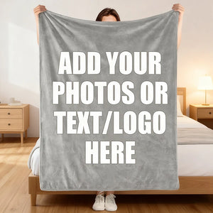 Custom Printed Fleece Blanket with Logo | 1 MOQ Cozy Throw