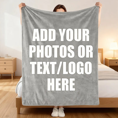 Custom Printed Fleece Blanket with Logo | 1 MOQ Cozy Throw