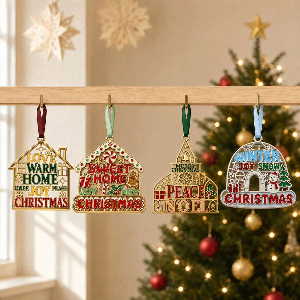Custom Gold Metal Christmas Ornaments | MOQ 50