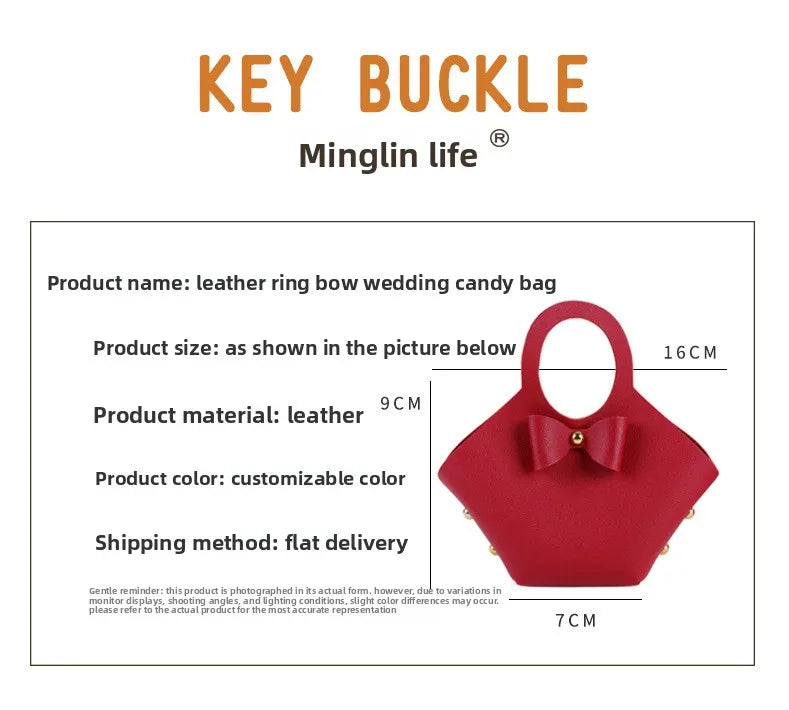 Custom PU Leather Jewelry Handbag Wholesale | 10 MOQ Wedding Favor Bag