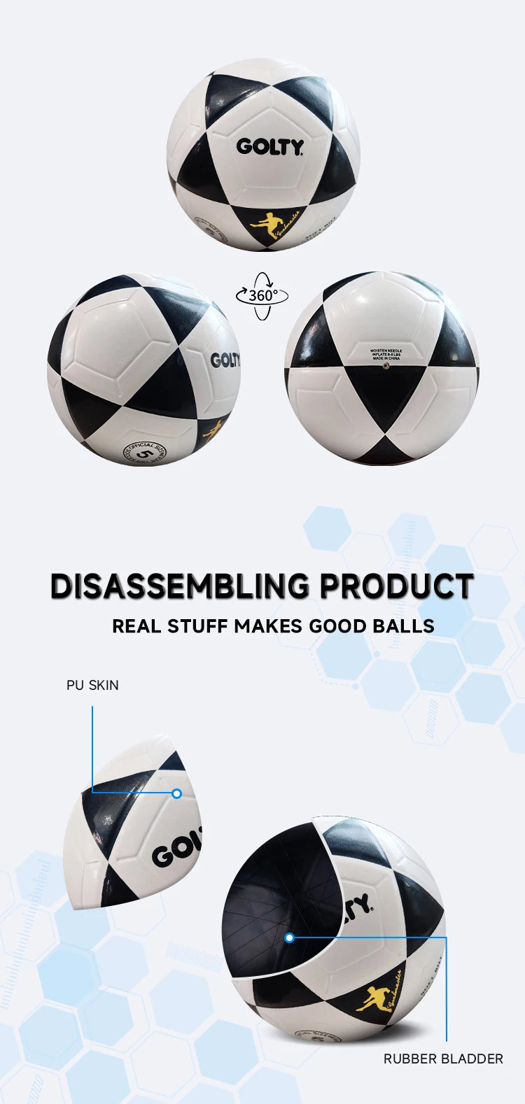 Custom Size 5 Soccer Ball | 410-450g | 500 MOQ | Thermal Bonded