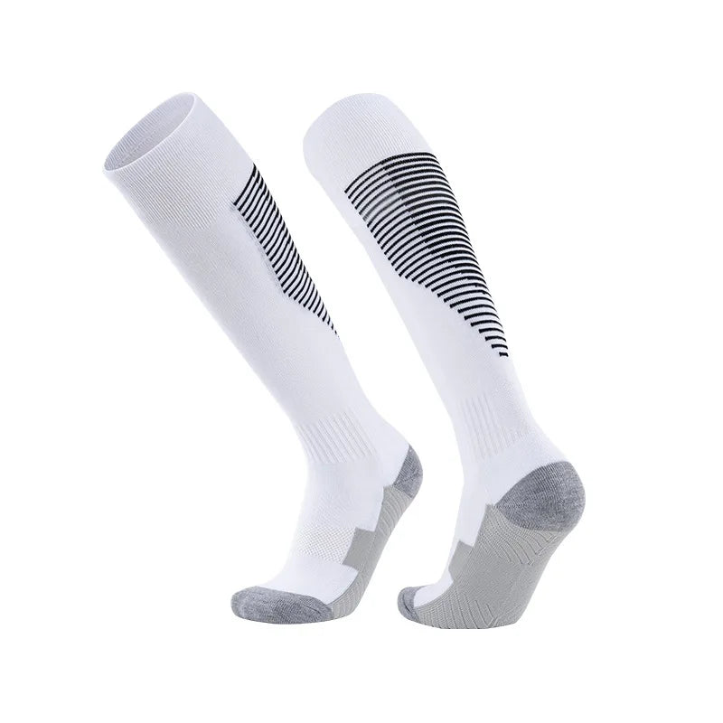 Custom Knee-High Sports Socks | Non-Slip Towel Bottom & Nylon/Cotton | 500-Piece MOQ | Team Sports
