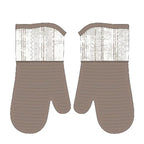 Printed Oven Mitts | Cotton Silicone Heat Resistant Gloves