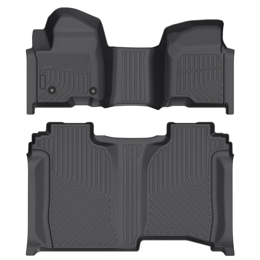 Custom Fit TPE Floor Mats for Chevrolet Silverado 1500 2500HD 3500HD Crew Cab 2019-2025