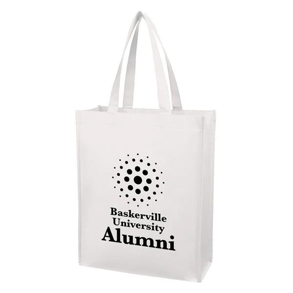 Custom Non-Woven Tote Bags with Handles – Heavy Duty Eco-Friendly Shopping Bags for Trade Shows & Promotional Events