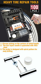 58Pcs Tire Repair Tool Kit with Case | MOQ 1 pc
