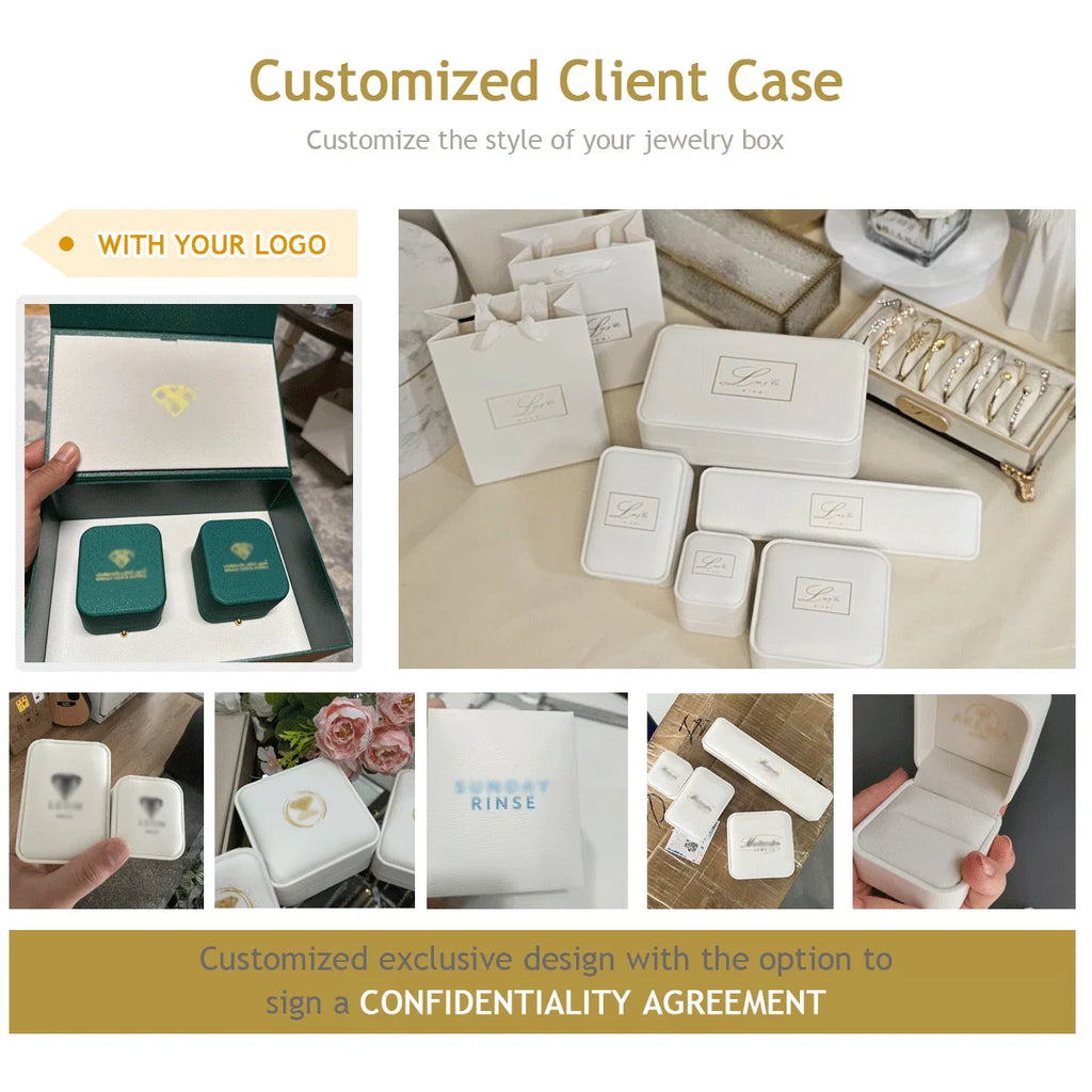 Custom PU Leather Jewelry Box with Hot Stamping | 31-Day Lead Time