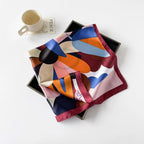 Square Silk Scarf | Digital Print | Custom Logo | 100 MOQ | Women's Fashion