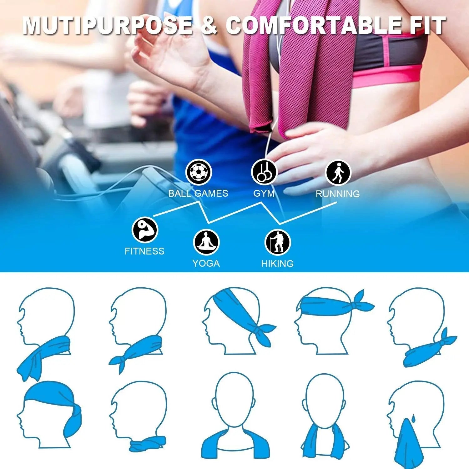 Super Dry Cooling Towel | Microfiber Sports Ice Towel