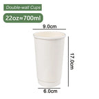 8oz Custom Printed Double Wall Paper Coffee Cups with Lids | MOQ 5000