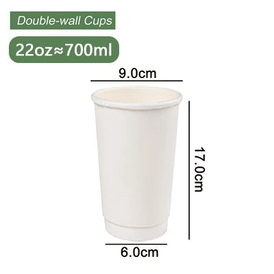 8oz Custom Printed Double Wall Paper Coffee Cups with Lids | MOQ 5000