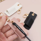 Custom PU Leather Pencil Case 5x2cm | Litchi Pattern | 2pc MOQ | Luxury