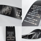 Custom Laser Cut Care Labels | Polyester, No Fraying | 100 Pcs MOQ | Apparel Branding