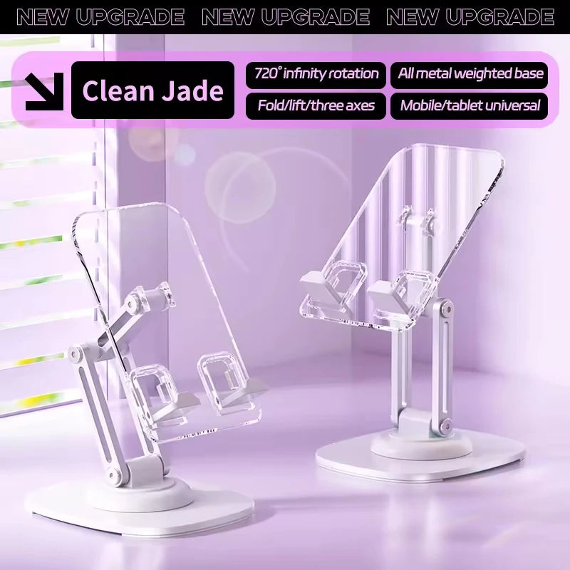 Custom Foldable Universal Tablet Stand – Adjustable Height Lifting Acrylic Desk Holder with Custom Printed Logo & Customizable Packaging