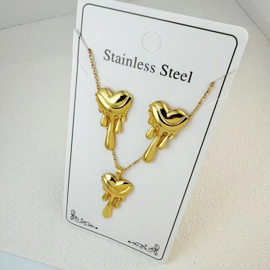 Custom 18K Gold Plated Stainless Steel Jewelry Set | MOQ 2