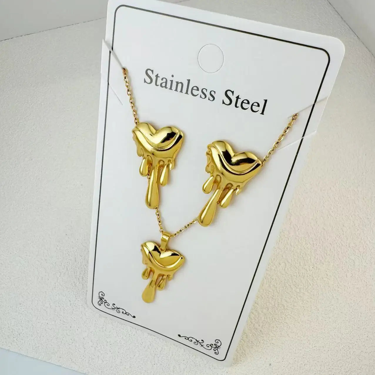 Custom 18K Gold Plated Stainless Steel Jewelry Set | MOQ 2