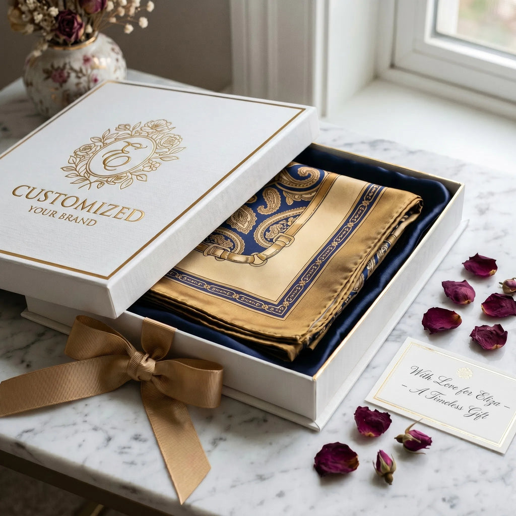 Custom 100% Mulberry Silk Scarves | 50-Piece MOQ & Free Customization | OEM/ODM Luxury Wholesale