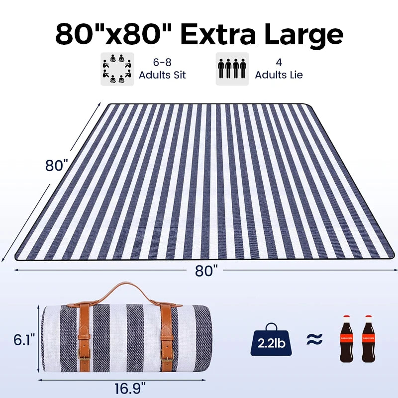Custom Waterproof Picnic Blanket with Logo | Oxford, 50 MOQ, OEKO-TEX Certified