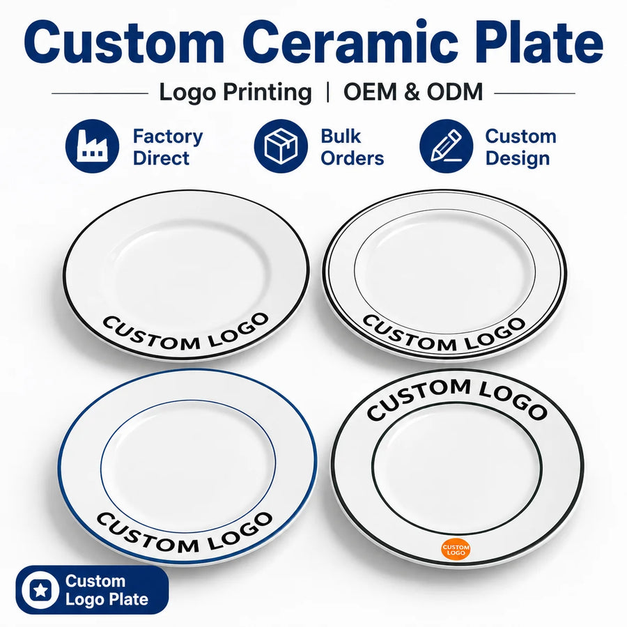 Custom Ceramic Plate — 1,000 MOQ, Food Grade, 31-Day Lead