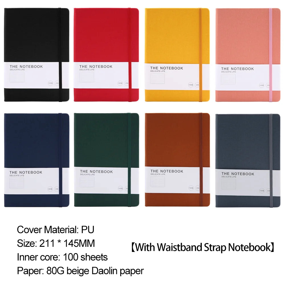 Custom A5 Leather Notebook with Logo | 100 Pcs MOQ Thread-Sewn PU Journal
