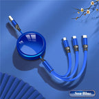 Custom Multi-Connector Charging Cable with Printed Logo Disc